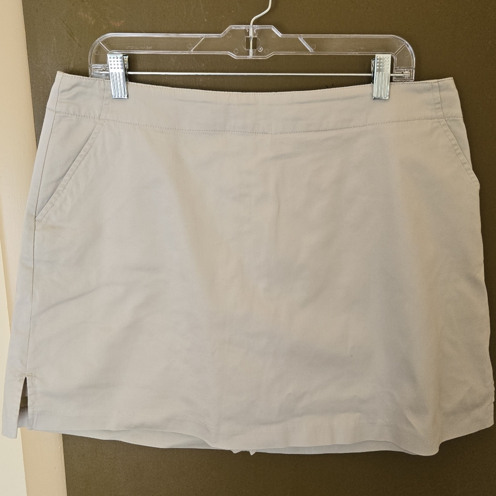 Women's Lady Hagen High Waist Tan Golf Skort Sizd 14